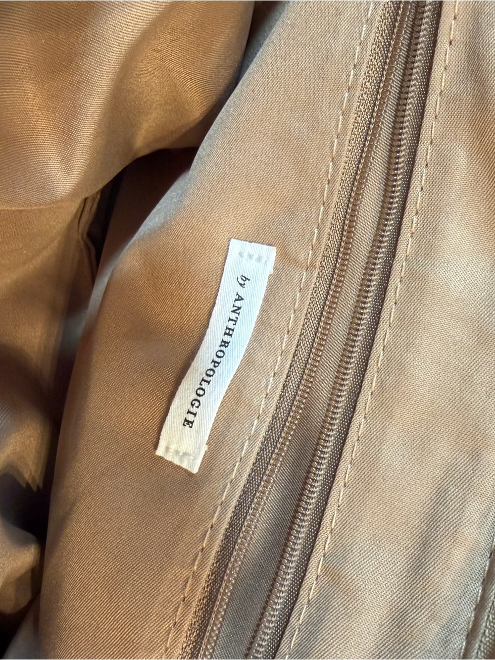 Anthropologie Woven Leather Crossbody - Taupe Beige - Picture 4 of 7